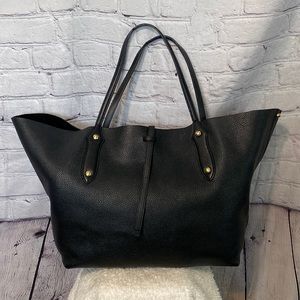 “Annabel Ingall” Women’s Black Leather Tote…Large